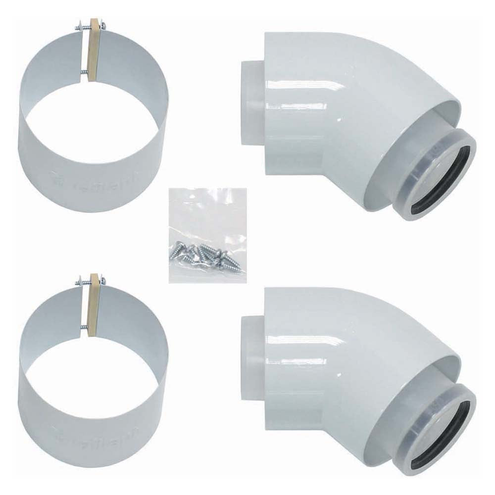BULEX COUDE 45° 60/100 (2 pièces) 0020257010 (CONDENSAT) (ex A2033000)