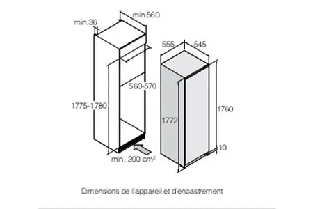 Asko FN31831EI - encastrable 177 cm congélateur Armoire