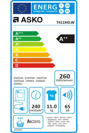 Asko T411HD.W Sèche-linge