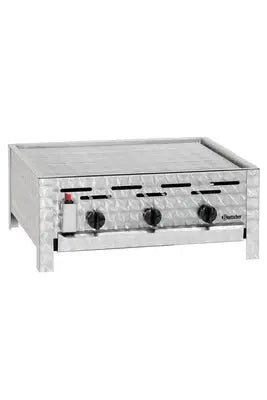 Bartscher Grill à gaz de Table Combi - 3 brûleurs