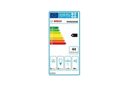 Bosch - hotte décorative murale inclinée DWK65DK60 - Noir