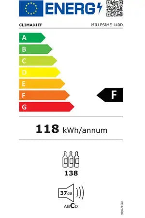 Cave de vieillissement Climadiff MILLESIME140D