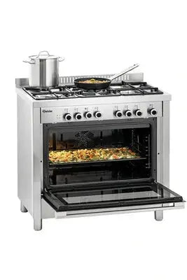 Cuisinière à gaz - four électrique multifonctions - Bartscher