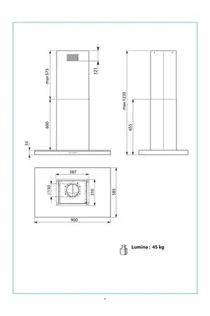 FALMEC LUMINA2420 hotte îlot