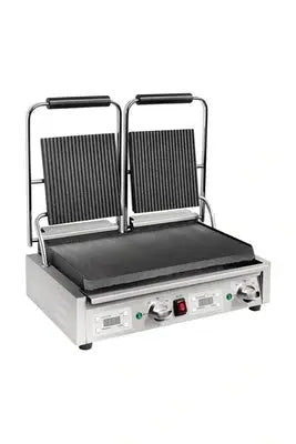 Grill Panini Professionnel rainuré Double - 550 x 395 - Buffalo