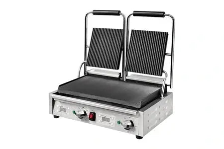 Grill Panini Professionnel rainuré Double - 550 x 395 - Buffalo
