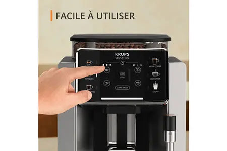 Krups expresso broyeur EA910E10 Sensation Silver