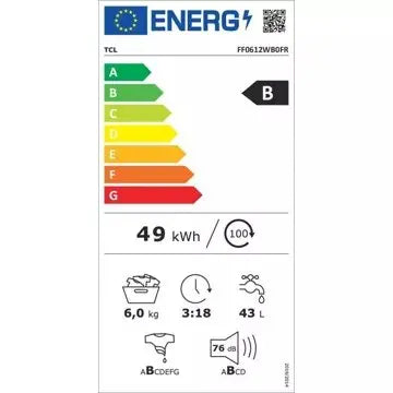 Lave linge compact	TCL FF0612WB0FR