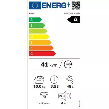 Lave linge hublot 		HAIER		HW100-BP14929A-S