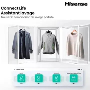 Lave linge hublot 	HISENSE	WF7S1247BB
