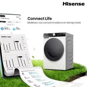 Lave linge hublot 	HISENSE	WF7S1247BB