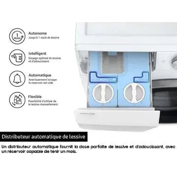 Lave linge hublot 	SAMSUNG  WW90DG6U85LK Bespoke AI