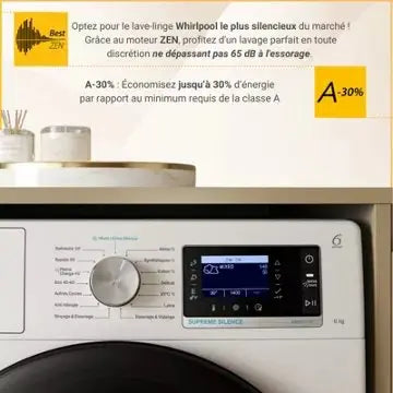 Lave linge hublot 	WHIRLPOOL W8X89ADSILENCEFR