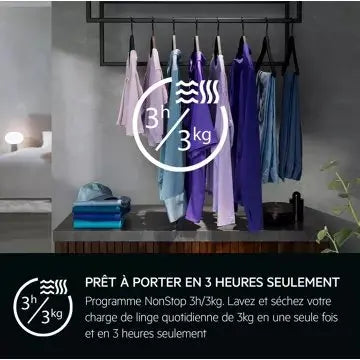 Lave linge séchant hublot 	AEG	LWR98C166X