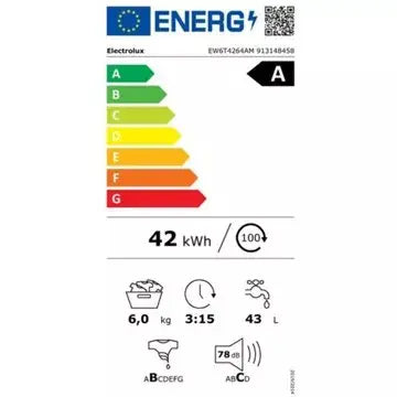 Lave linge top	ELECTROLUX EW6T4264AM