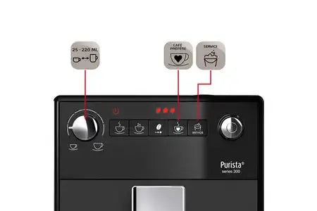 Melitta expresso broyeur Purista Noir mat