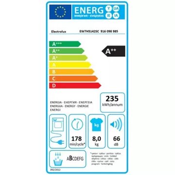 Sèche linge pompe à chaleur							ELECTROLUX				EW7H5142SC