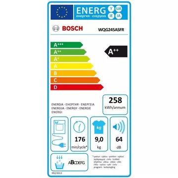 Sèche linge pompe à chaleur							BOSCH				Serenity WQG245ASFR Série 6