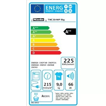 Sèche linge pompe à chaleur							MIELE				TWC364WP