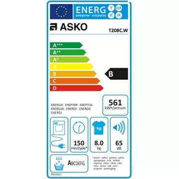 Sèche linge à condensation							ASKO				T208C.W