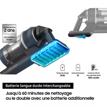 Aspirateur balai							SAMSUNG 				Jet 75E Pet VS20B75BGR4