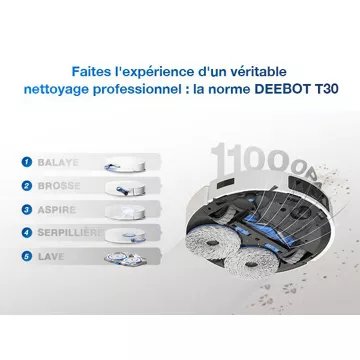 Robot Aspirateur Laveur							ECOVACS				Deebot T30 Pro Omni