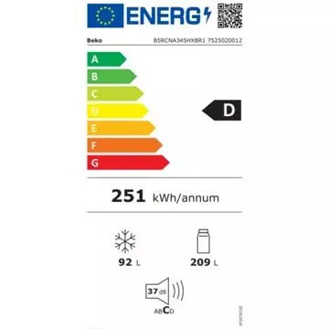 Réfrigérateur combiné		BEKO	B5RCNA345HXBR1