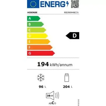 Réfrigérateur combiné	 HISENSE	RB390N4BC31