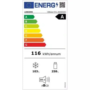 Réfrigérateur combiné	LIEBHERR CBNsda572i-22 BioFresh