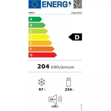 Réfrigérateur combiné	SMEG	FAB32LPK5