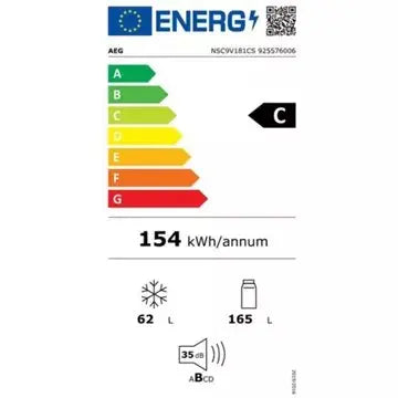 Réfrigérateur combiné encastrable  AEG NSC9V181CS MultiChill