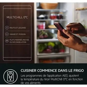 Réfrigérateur combiné encastrable  AEG NSC9V181CS MultiChill