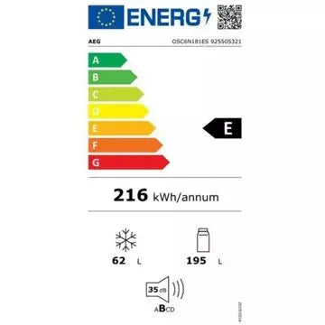 Réfrigérateur combiné encastrable 	AEG OSC6N181ES