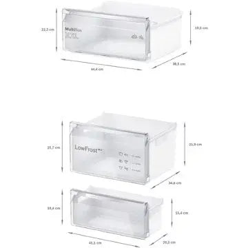 Réfrigérateur combiné encastrable 	BOSCH	KIV87NSE0, Série 2, Eco Airflow