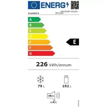 Réfrigérateur combiné encastrable 		ESSENTIELB	ERCVI180-55mi
