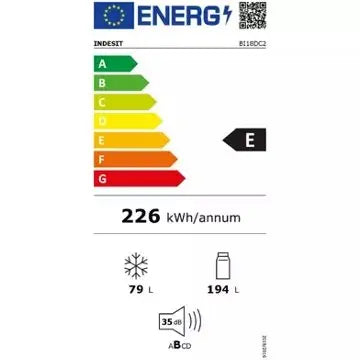 Réfrigérateur combiné encastrable 	INDESIT	BI18DC2