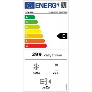 Réfrigérateur combiné encastrable  LIEBHERR ECBNe7870 BioFresh