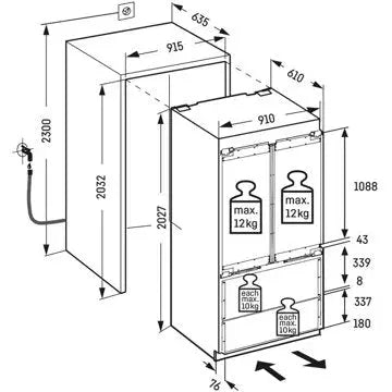 Réfrigérateur combiné encastrable 	LIEBHERR	ECBNe8872 BioFresh