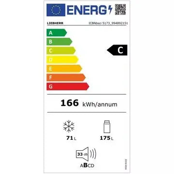 Réfrigérateur combiné encastrable 		LIEBHERR	ICBNbsci5173-22 BioFresh