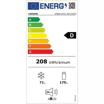 Réfrigérateur combiné encastrable 	LIEBHERR	ICBNdi5163-22 Biofresh