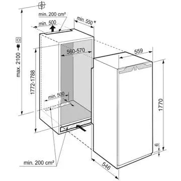 Réfrigérateur combiné encastrable 		LIEBHERR	ICBSd5122-22 BioFresh