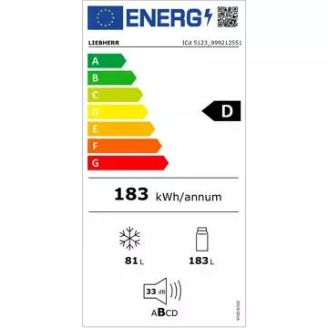 Réfrigérateur combiné encastrable 	LIEBHERR	ICD5123-20 PowerCooling