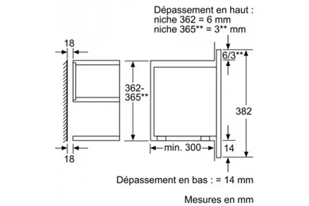 SIEMENS - BF634LGS1 - Micro-ondes encastrable - 21L - 900W - Inox