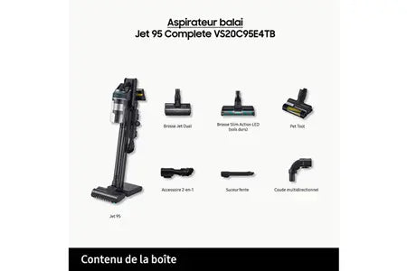 Samsung aspirateur Balai Jet 95 Complete VS20C95E4TB