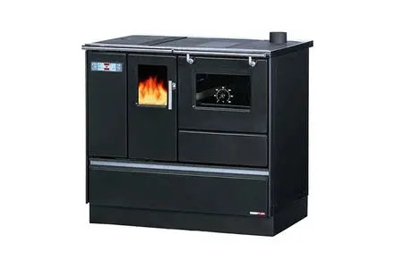 Sannover - cuisinière granulés avec four chauffage seul 8 kW Gris Anthracite