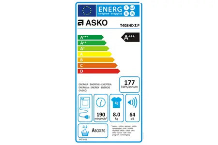 Sèche-linge Asko T408HD.T.P