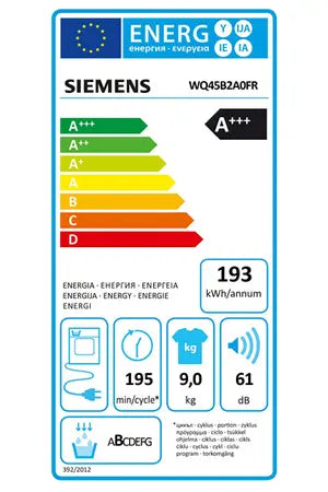 Sèche-linge Siemens WQ45B2A0FR