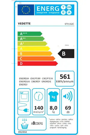 Sèche-linge Vedette SFV182C