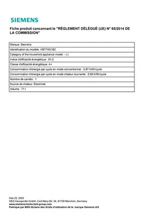Siemens HB774G1B2 four