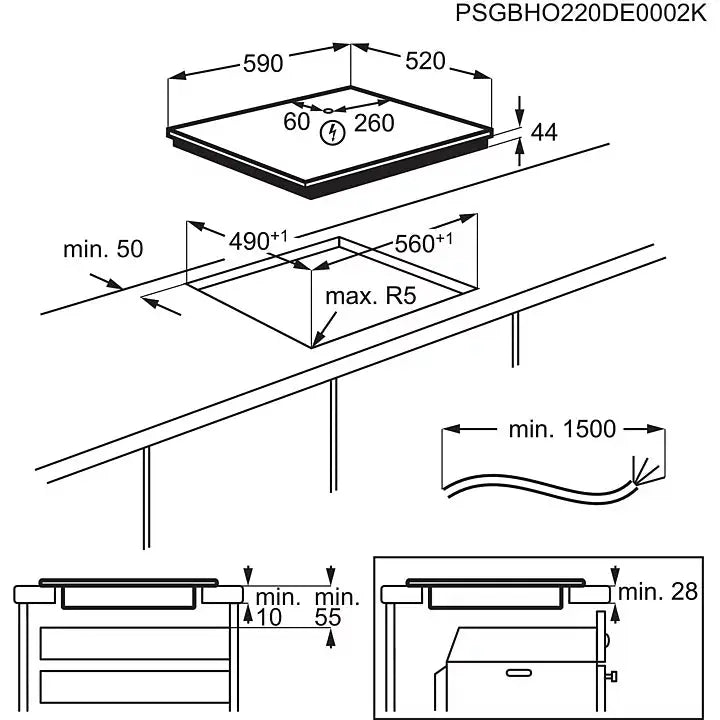 Table induction ELECTROLUX EIS62453 SenseBoil